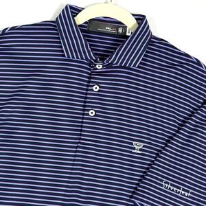 Ralph Lauren RLX Polo Shirt Mens Large Silverleaf Golf Club Performance 2 Hits